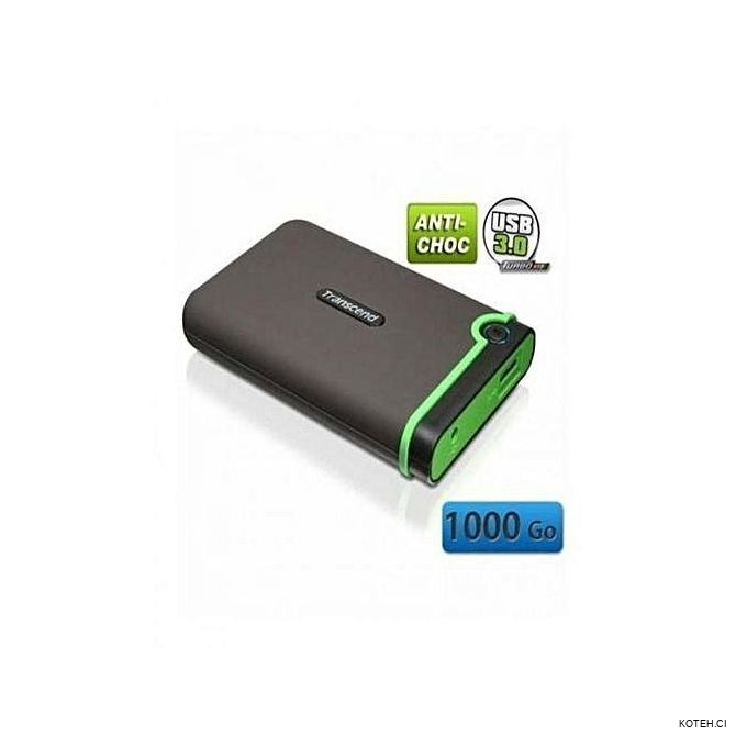 Disque dur externe portable antichoc 4To USB 3.1 - TRANSCEND StoreJet 25H3    - Shopping et Courses en ligne, livrés à domicile ou au  bureau, 7j/7 à la Réunion