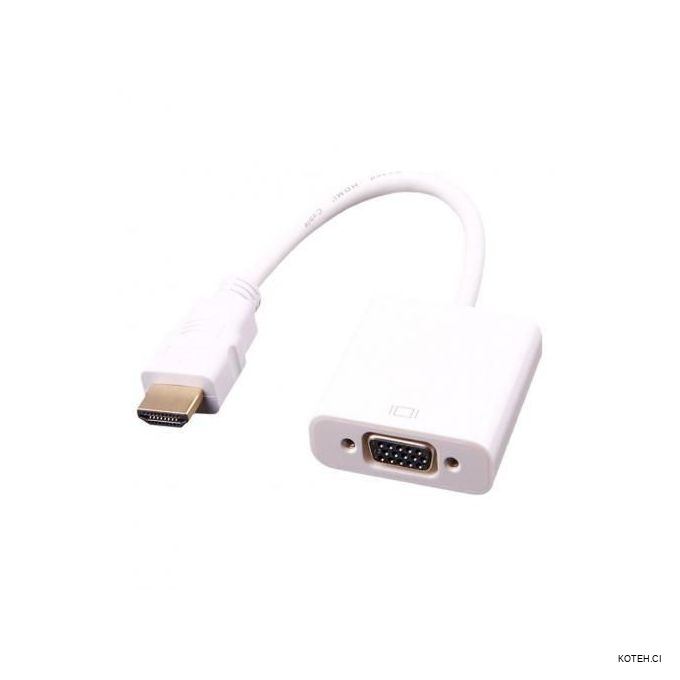 Convert Convertisseur adaptateur HDMI to VGA - Blanc - Prix pas cher
