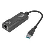 Réseau Filaire Ethernet Gigabit 10/100/1000 USB 3.0 Vers LAN RJ45 - Noir