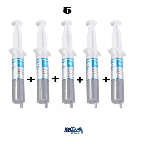 5x Seringues De Pate Thermique 30g HY510 Pour CPU GPU Processeur Dissipateur - Gris