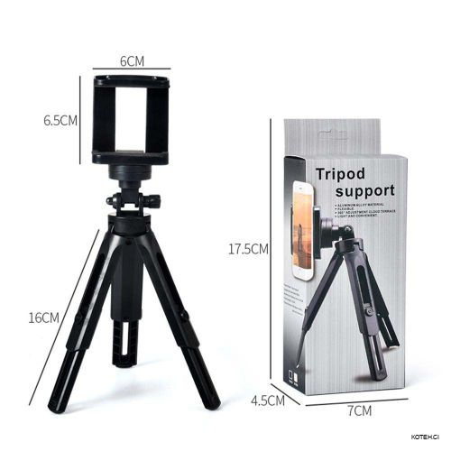 Mini Trépied Téléphone Et Camera Pro 360°- Noir - KOTECH