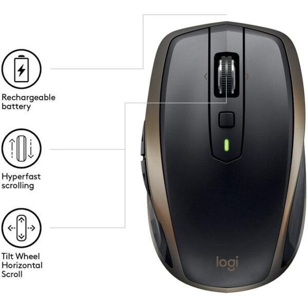 Logitech Souris Sans Fil Logitech MX Anywhere 2 - Bluetooth - USB - Laser Toute Surface – Image 7