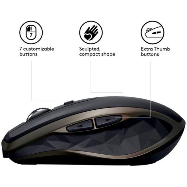 Logitech Souris Sans Fil Logitech MX Anywhere 2 - Bluetooth - USB - Laser Toute Surface – Image 5
