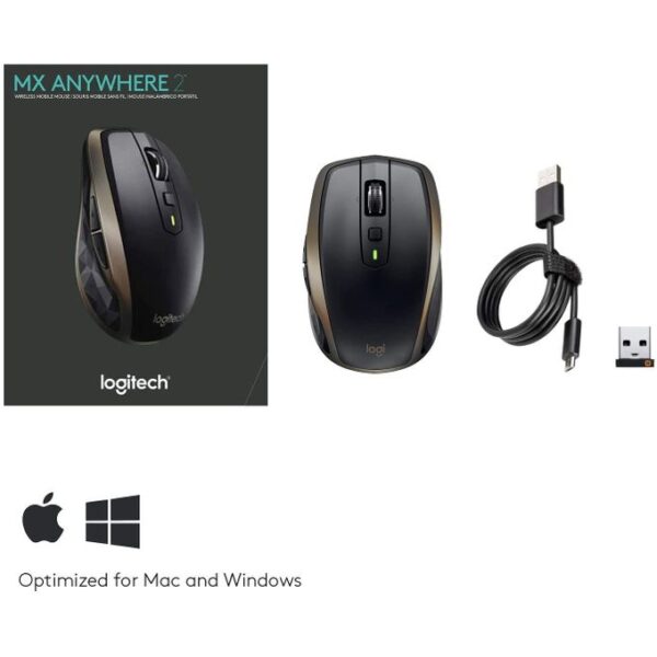 Logitech Souris Sans Fil Logitech MX Anywhere 2 - Bluetooth - USB - Laser Toute Surface – Image 4