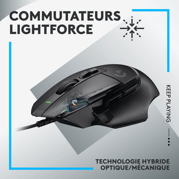 souris gameur Logitech G G502X - Noir – Image 5