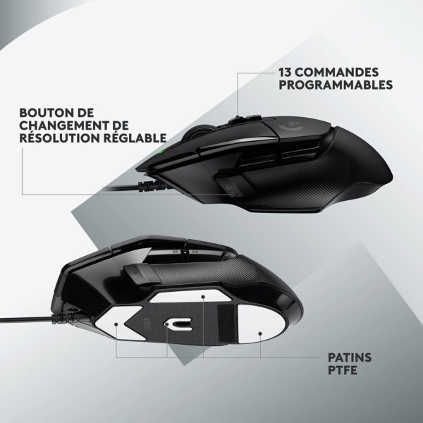 souris gameur Logitech G G502X - Noir – Image 2
