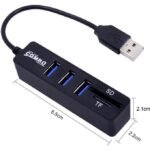 Lecteur Carte Mémoire + 3 Ports USB 2.0