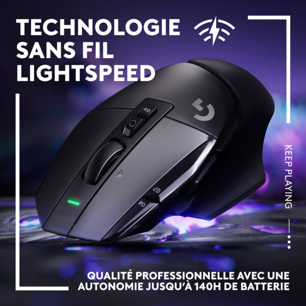 Logitech G G502X Lightspeed Noir  Souris Gamer sans Fil – Image 3