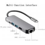 Adaptateur USB-C Type C HUB 8en1-HDMI-USB 3.0-RJ45
