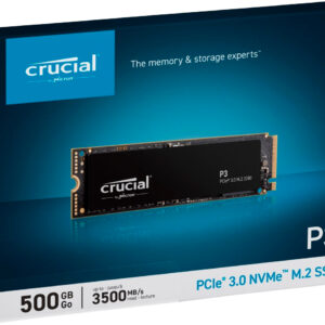 Crucial Disque SSD - 500 Go - NVME M2 -P3- Gris