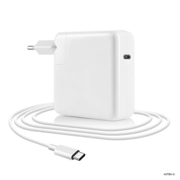 Chargeur MacBook - MacSafe2 - 60W - AC 110V-230V - 50/60Hz - OutP 16.5V  3.65A - Blanc - KOTECH