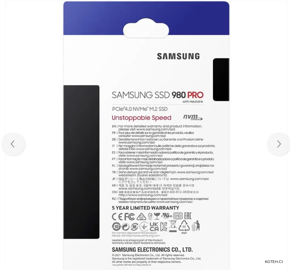 SSD M.2 1000Go EVO 980 Samsung