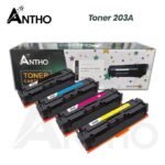 ANTHO Lot de toner compatible 203A - Ant - Noir - Bleu - Rouge - Jaune
