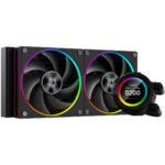 Refroidisseur liquide pour processeur AIO ID-COOLING Space LCD 240 mm - Noir