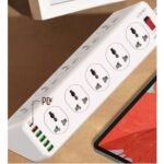 Ldnio Multiprise Electrique 10 Trous Et 5 Ports USB - Blanc