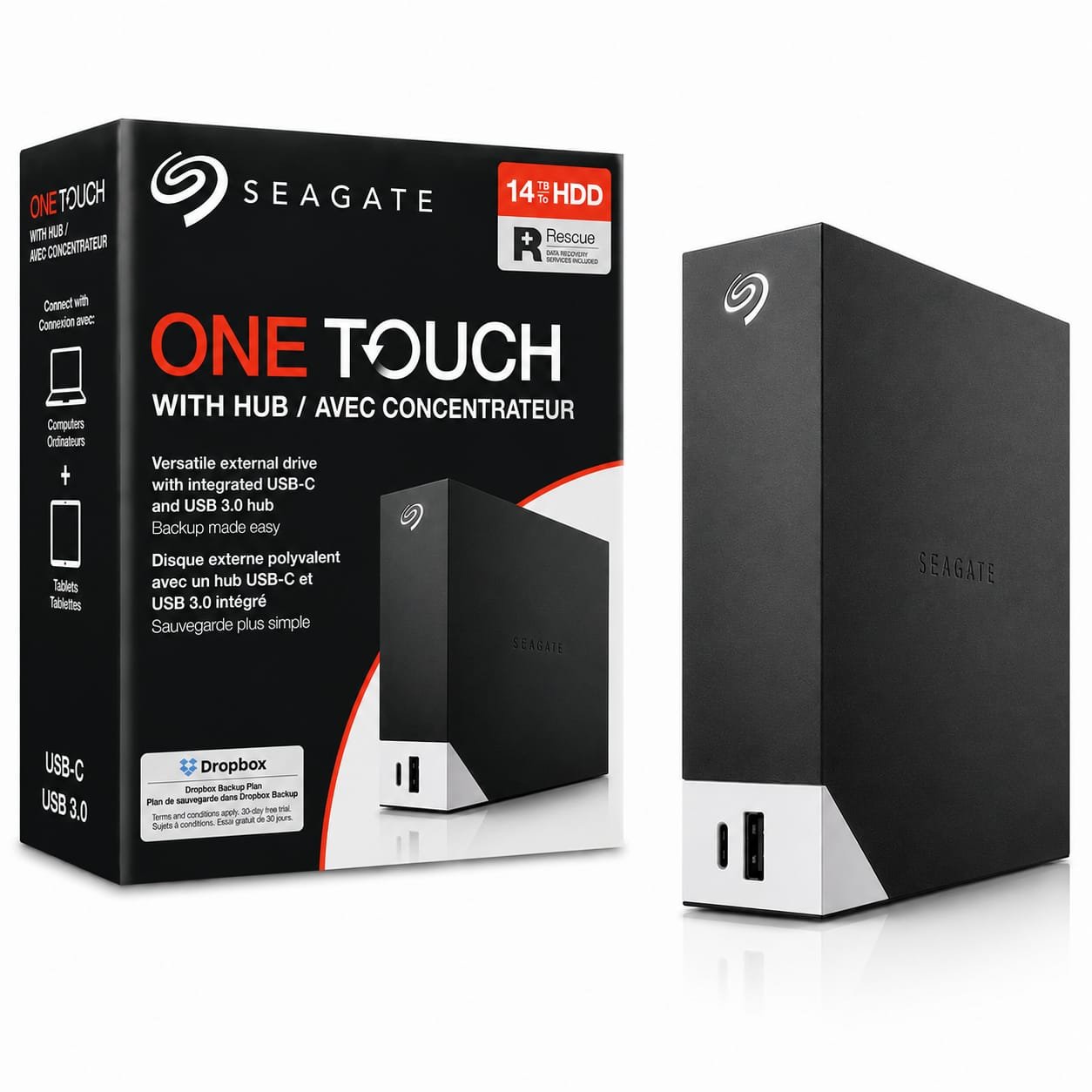 Seagate One touch 14TB External Hard Drive HDD - USB 3.0