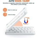Clavier pliable mince et mini Bluetooth Meetion BTK001 - Blanc