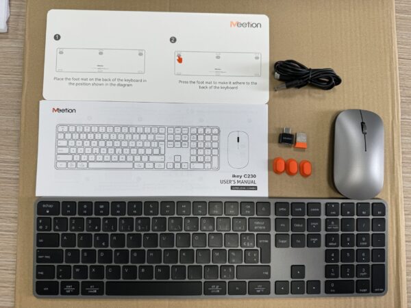 Combo Clavier Et Souris Sans Fil compatible imac et windows - AZERTY - Noir – Image 7