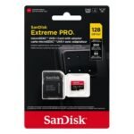 Carte Mémoire microSDXC SanDisk Extreme PRO 128Go + Adaptateur SD  200 Mo/s, Classe 10, U3, V30