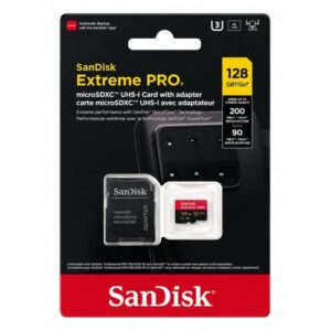 Carte Mémoire microSDXC SanDisk Extreme PRO 128Go + Adaptateur SD  200 Mo/s, Classe 10, U3, V30