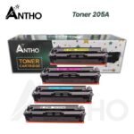 ANTHO Lot de toner compatible 205A - Ant - Noir - Bleu - Rouge - Jaune