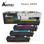 ANTHO Lot De Toner Compatible 207A - Ant - Noir - Bleu - Rouge - Jaune - W2210A - W2211A - W2212A - W2213A
