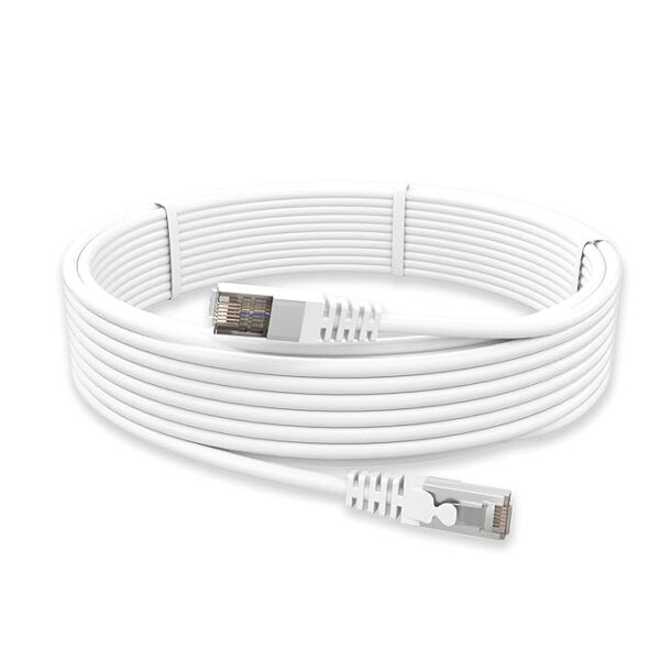 Câble Réseau Ethernet Cat- 6E Lan Network RJ45 20m – Blanc