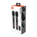 2 microphones sans fil Wifi JBL et récepteur UHF rechargeable – Compatible avec les enceintes JBL PartyBox – Noir