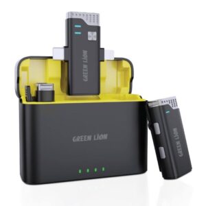 Microphone 2 en 1 Green Lion 360° USB-C Lightning - Noir
