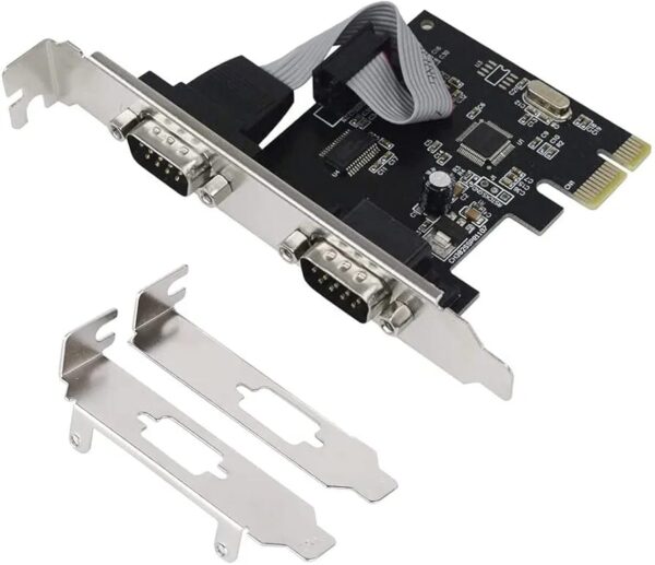 Carte d'expansion série PCIe, contrôleur de convertisseur COM RS232 DB9 industriel 2 port – Image 4