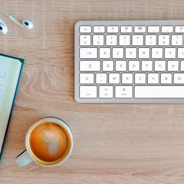 Clavier français AZERTY sans fil pour Mac – blanc et argenté – Image 6