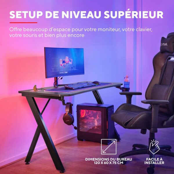 Table Gameur  Bureau  - Fibre de carbon – Image 9
