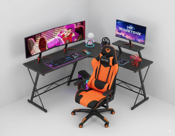 Table Gameur  Bureau  - Fibre de carbon +  chaise Meetion CHR25