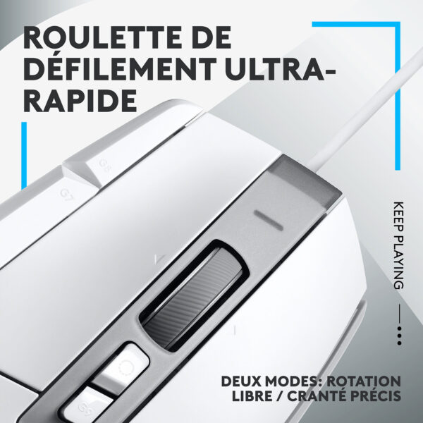 souris gameur Logitech G G502X - blanc – Image 4