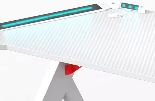 Table Gamer  LED RGB RC (Blanc, 120x65x76 cm) – Image 4