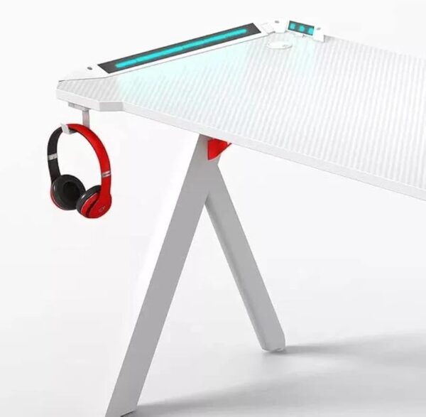 Table Gamer  LED RGB RC (Blanc, 120x65x76 cm) – Image 2