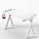 Table Gamer  LED RGB RC (Blanc, 120x65x76 cm)