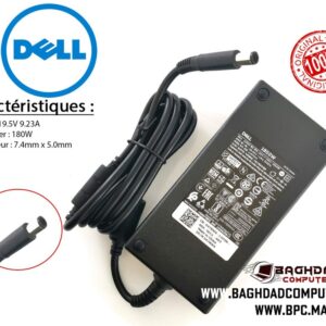 Chargeur Gameur Dell  secteur 180 Watt