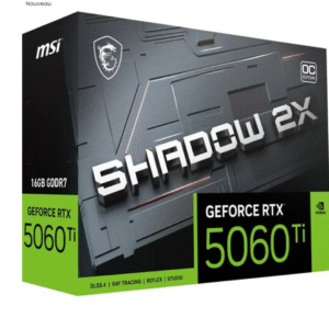 carte graphique MSI NVIDIA GeForce RTX 5060 Ti 16G Ventus 2X OC Plus -  GDDR7