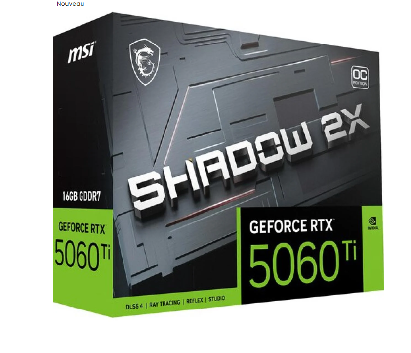 carte graphique MSI NVIDIA GeForce RTX 5060 Ti 16G Ventus 2X OC Plus - GDDR7
