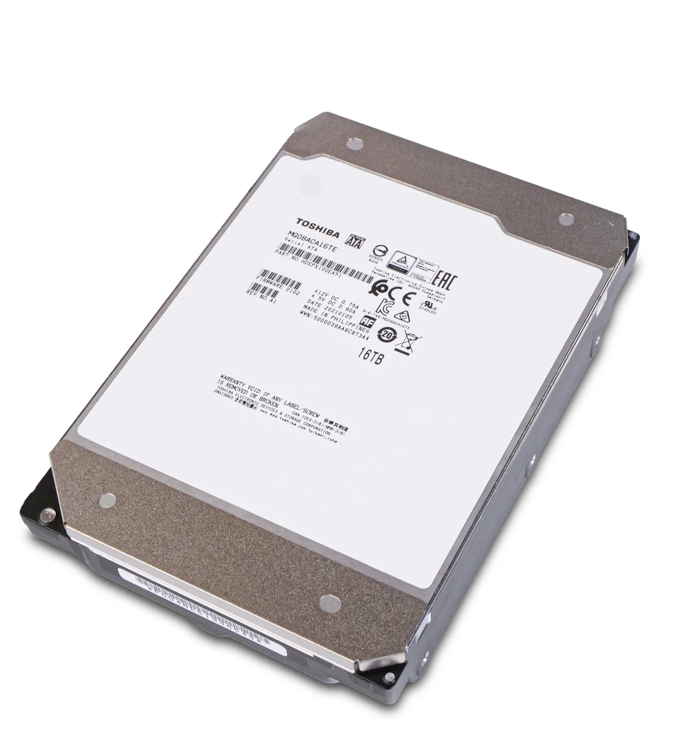 Disque dur Toshiba MG08 MG08ACA16TE 16 To 7 200 tr/min 3,5" SATA 6 Gb/s 512e pour entreprises
