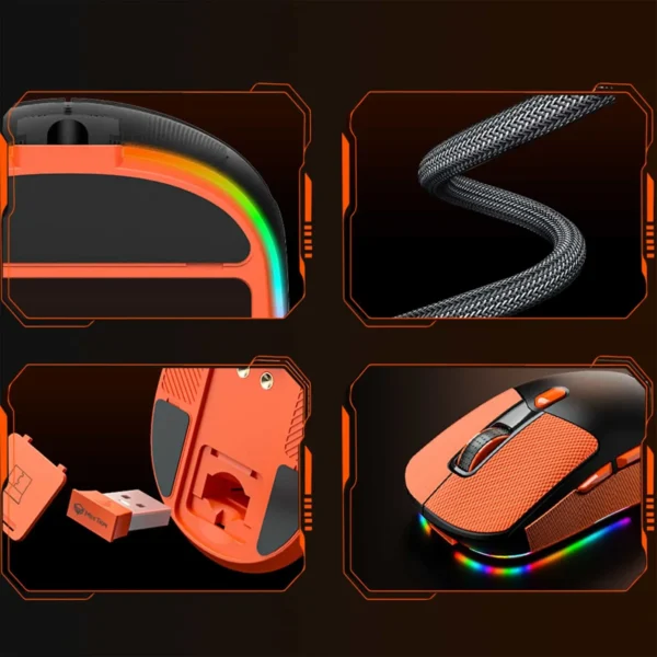 Souris de jeu sans fil tri-mode avec station de chargement magnétique – Image 5