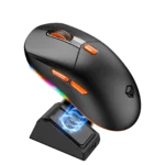 Souris de jeu sans fil tri-mode avec station de chargement magnétique