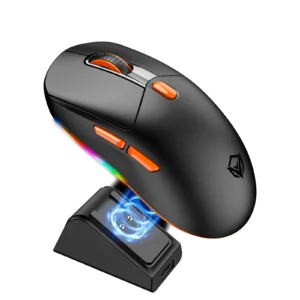 Souris de jeu sans fil tri-mode avec station de chargement magnétique