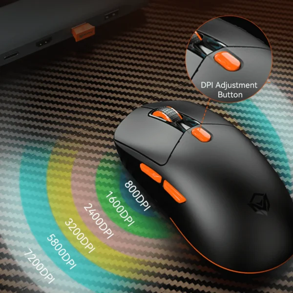 Souris de jeu sans fil tri-mode avec station de chargement magnétique – Image 2