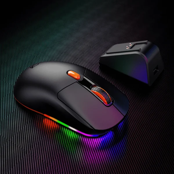 Souris de jeu sans fil tri-mode avec station de chargement magnétique – Image 4