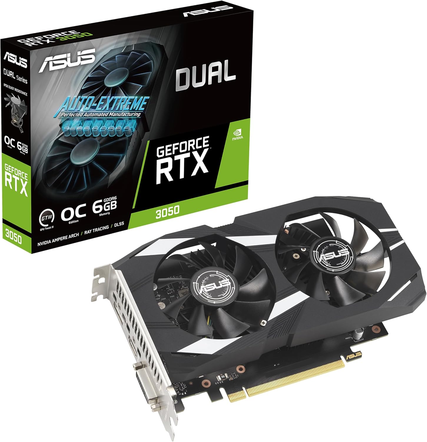 Carte Graphique ASUS Dual NVIDIA GeForce RTX 3050 6GB OC
