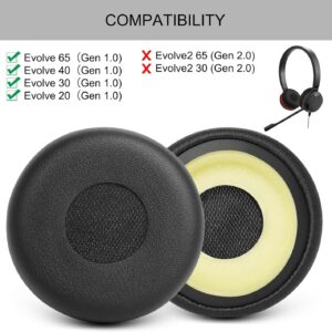 Coussinets de rechange pour écouteurs Jabra Evolve 65UC - 65MS - 40UC - 40MS - 30US - 30II - 20SE - 20UC - 20MS
