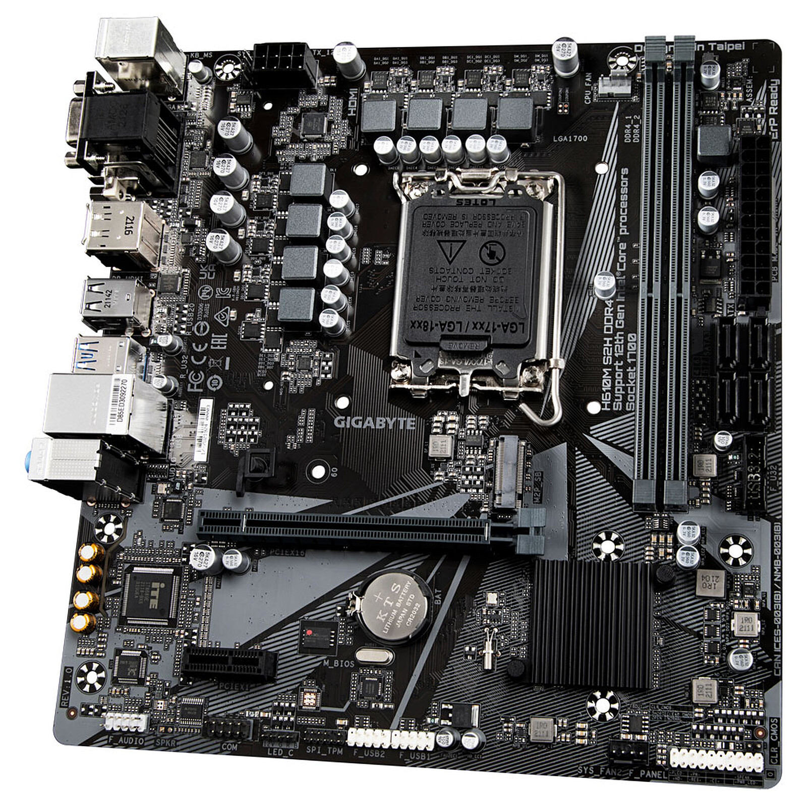 Carte mère Gigabyte H610M S2H DDR4 - Intel Core 12ème génération – Image 2