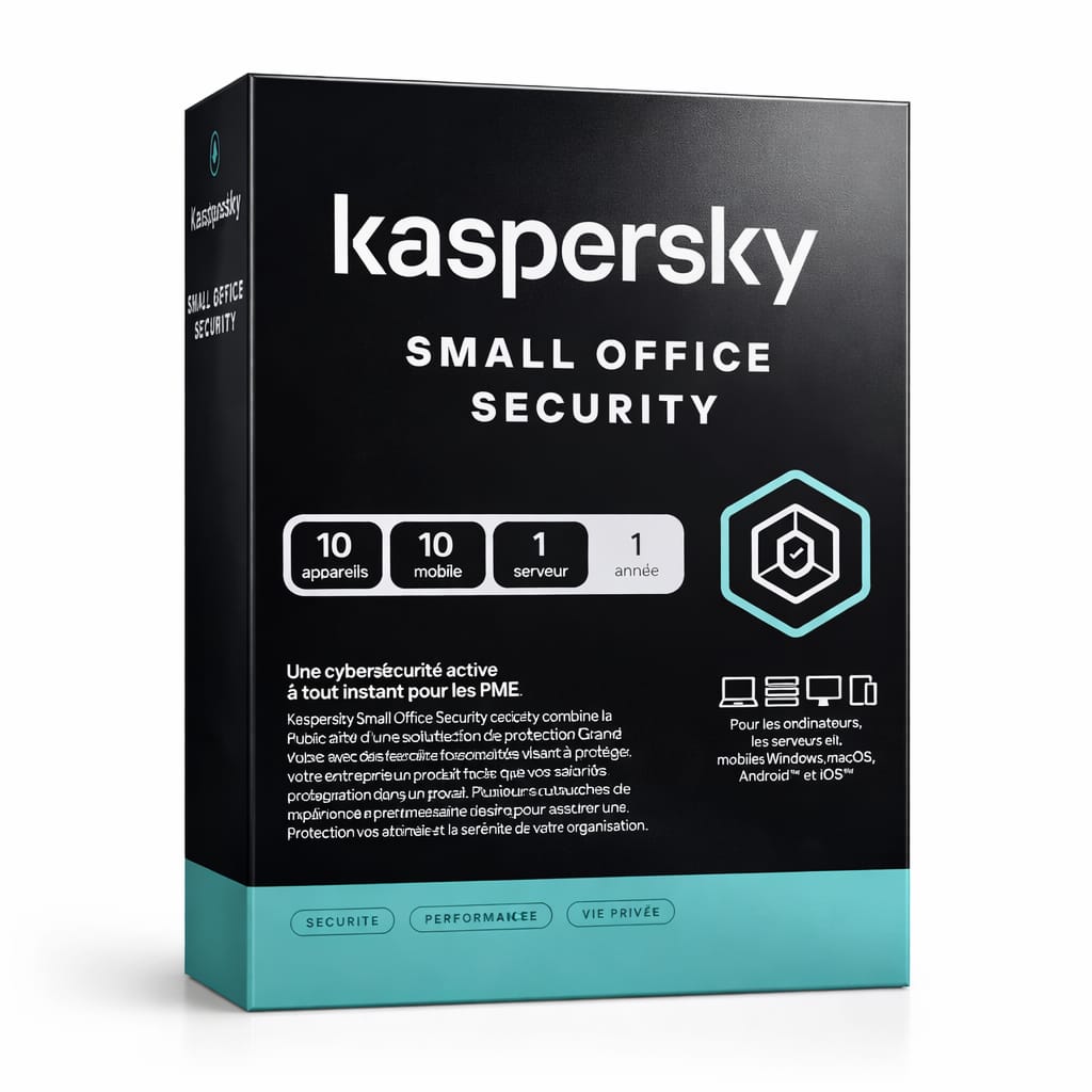 Kaspersky Small Office Security - 10 Postes + 1 Serveur - 1 An